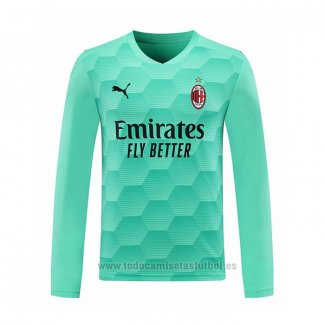 Camiseta AC Milan Portero 1ª Equipacion Manga Larga 2020-2021