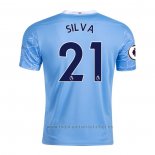 Camiseta Manchester City Jugador Silva 1ª Equipacion 2020-2021