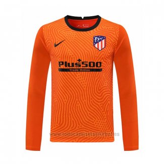 Camiseta Atletico Madrid Portero Manga Larga 2020-2021 Naranja